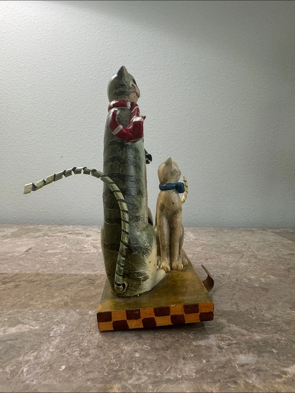 Vintage Whimsical cat trio stocking holder